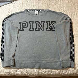 PINK Victoria's Secret Gray Long Sleeve Top